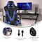 Flash Furniture Blue LeatherSoft Gaming Chair with Roller Wheels CH-187230-BL-RLB-GG - alternate 7